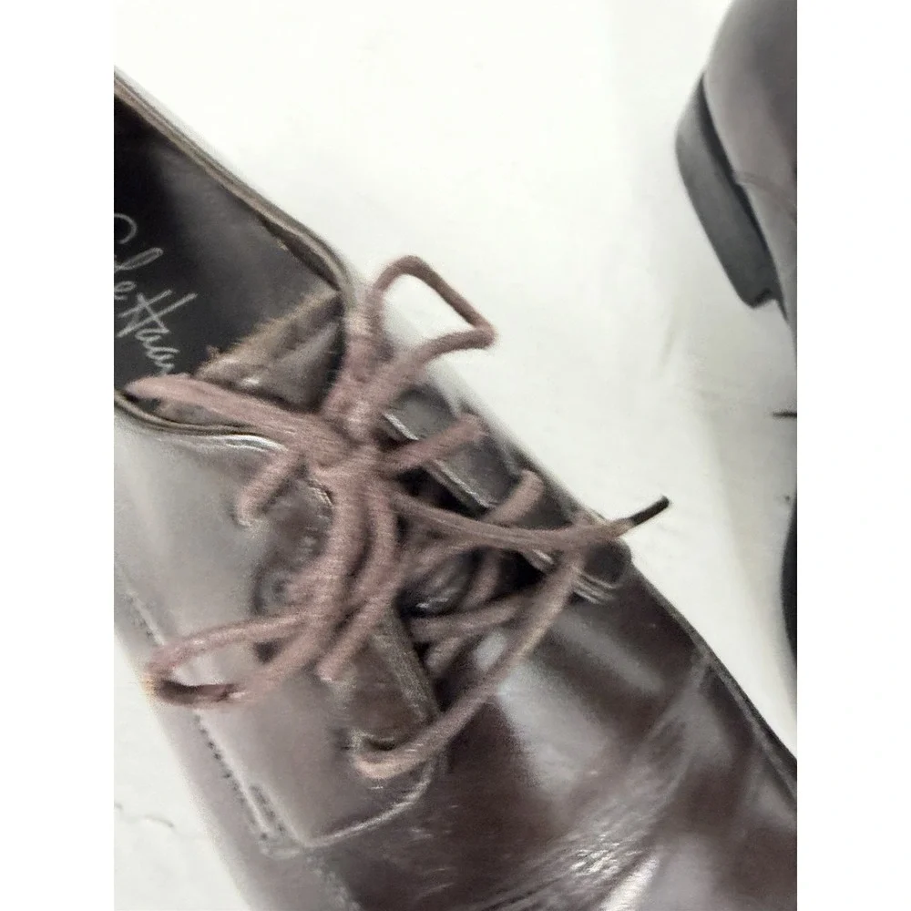Cole Haan C08162 Men's 11 M Brown Leather Apron Toe Oxford Dress Shoes T3